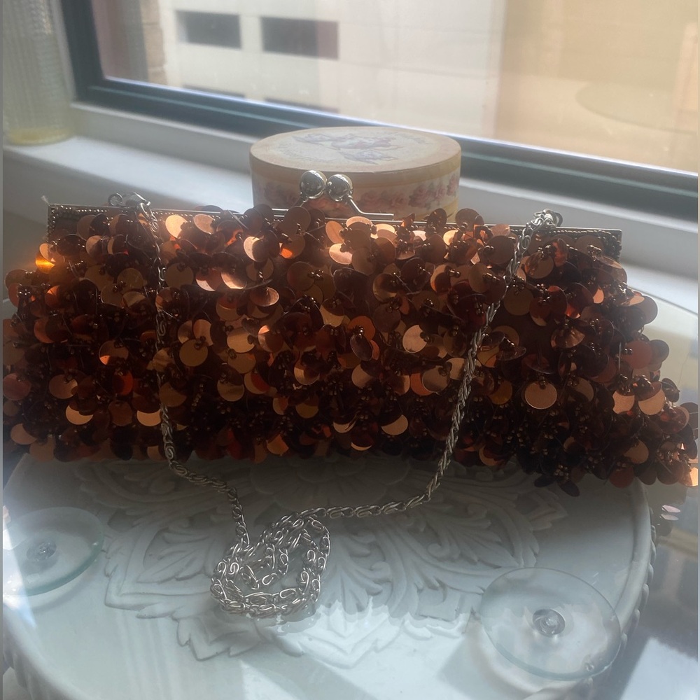 SEQUINED EVENING BAG 11 x 15 Inches
